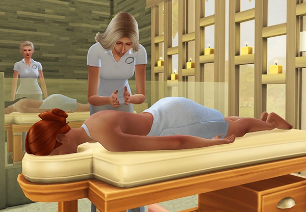 Orc massage на русском. The SIMS 4 спа салон 2020. The SIMS 4. день спа. SIMS 3 спа салон. Симс 4 массажный салон.